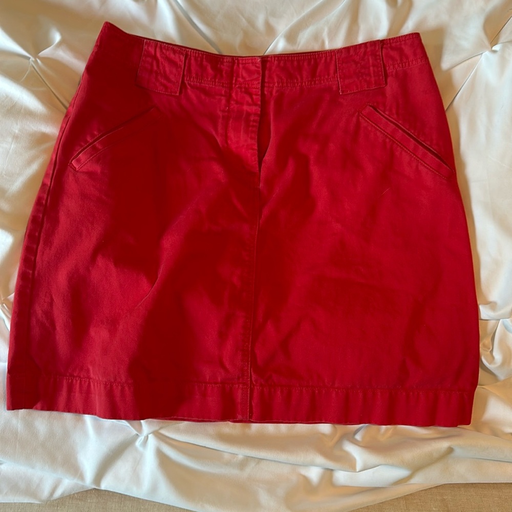 J. Crew pinkish red chino mini skirt in size 6